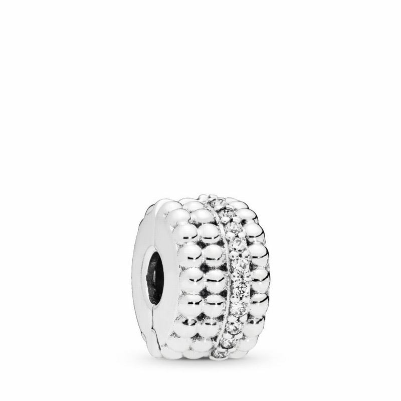Pandora Beaded Brilliance Clip Charm Silver Egypt VQ1839046